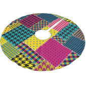 Jupon De Sapin En Polyester Brossé Patchwork géométrique : Arrière - plan sans forme (Angle)
