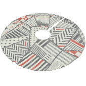 Jupon De Sapin En Polyester Brossé Patchwork rétro : Conception géométrique Abstraite (Angle)