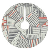 Jupon De Sapin En Polyester Brossé Patchwork rétro : Conception géométrique Abstraite (Devant)