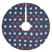 Jupon De Sapin En Polyester Brossé Patriotic Stars Design Tree Jupe (Devant)