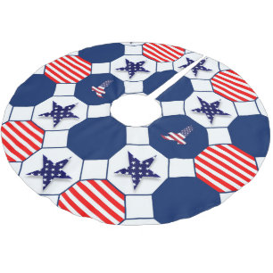 Jupon De Sapin En Polyester Brossé Patriotique