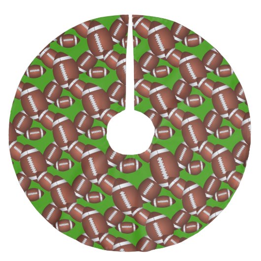 Jupon De Sapin En Polyester Brossé Pattern de football (Devant)