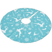 Jupon De Sapin En Polyester Brossé Patterns bleus (Angle)