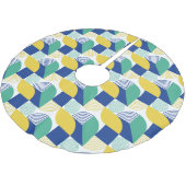 Jupon De Sapin En Polyester Brossé Patters bleus (Angle)