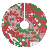 Jupon De Sapin En Polyester Brossé Patters de Groovy Funky Mod Retro Christmas (Devant)