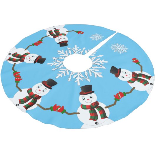 Jupon De Sapin En Polyester Brossé Pax the snowman (Angle)