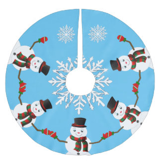 Jupon De Sapin En Polyester Brossé Pax the snowman