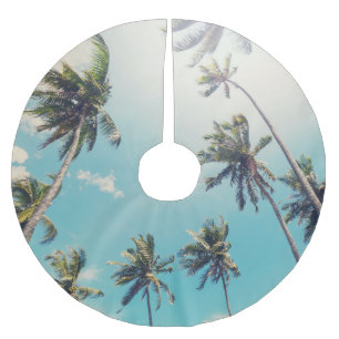 Jupon De Sapin En Polyester Brossé Paysage de plage tropicale de Serenity