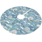 Jupon De Sapin En Polyester Brossé Paysage d'hiver (Angle)