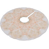 Jupon De Sapin En Polyester Brossé Peach Orange Mandala (Angle)