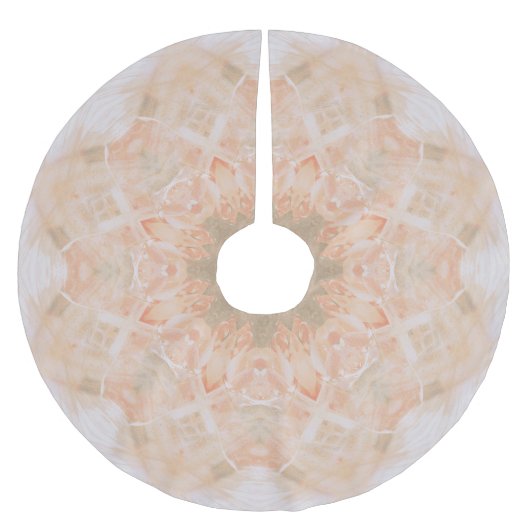 Jupon De Sapin En Polyester Brossé Peach Orange Mandala (Devant)