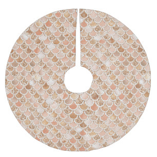 Jupon De Sapin En Polyester Brossé Peach Rose Blush Gold Parties scintillant Sirène