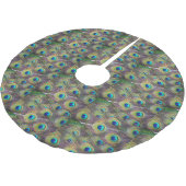 Jupon De Sapin En Polyester Brossé Peacock Feathers Tree Skirt (Angle)