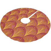 Jupon De Sapin En Polyester Brossé Peacock or rouge : Art Déco. (Angle)