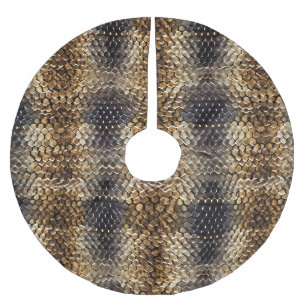 Jupon De Sapin En Polyester Brossé Peau de serpent ivoire noir marron or