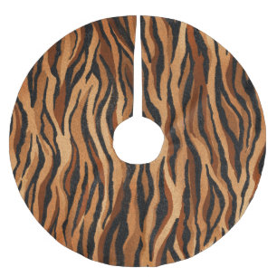 Jupon De Sapin En Polyester Brossé Peau de tigre : motif sans couture dessiné à la ma