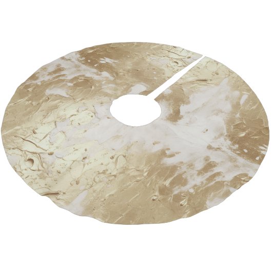 Jupon De Sapin En Polyester Brossé Peinture blanche en or glam (look) (Angle)