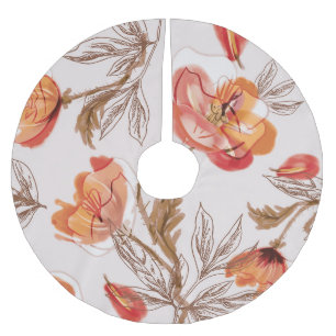 Jupon De Sapin En Polyester Brossé Pépites Arrière - plans beige Motif d'aquarelle