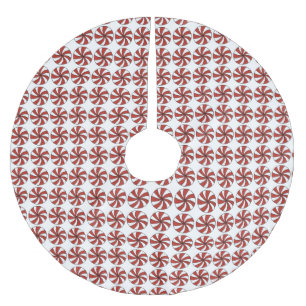 Jupon De Sapin En Polyester Brossé Peppermenthe Swirl Christmas Hard Candy Mint