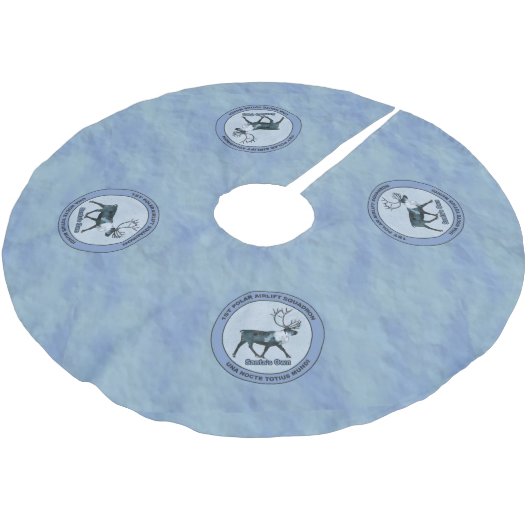 Jupon De Sapin En Polyester Brossé Père Noël 1er Polar Airlift Sqdn - Subduit (Angle)