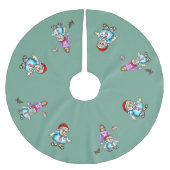 Jupon De Sapin En Polyester Brossé Père Noël à Sandales (Devant)