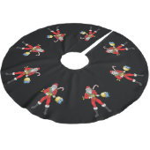 Jupon De Sapin En Polyester Brossé Père Noël armé (Angle)