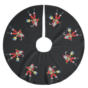 Jupon De Sapin En Polyester Brossé Père Noël armé