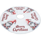 Jupon De Sapin En Polyester Brossé Père Noël Gnome (Angle)