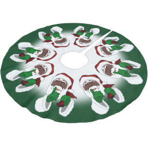 Jupon De Sapin En Polyester Brossé Père Noël Jupe de Noël Black Père Noël Décor