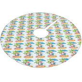 Jupon De Sapin En Polyester Brossé Père Noël tropicale (Angle)