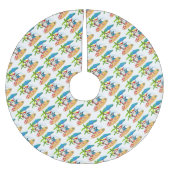 Jupon De Sapin En Polyester Brossé Père Noël tropicale (Devant)