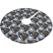 Jupon De Sapin En Polyester Brossé Période de fêtes de Noël Rottweiler (Angle)