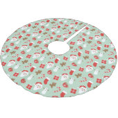 Jupon De Sapin En Polyester Brossé Période de Noël (Angle)