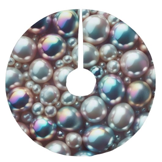 Jupon De Sapin En Polyester Brossé Perles (Devant)