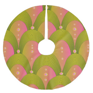 Jupon De Sapin En Polyester Brossé Perles Arcs Imaginaire vert rose