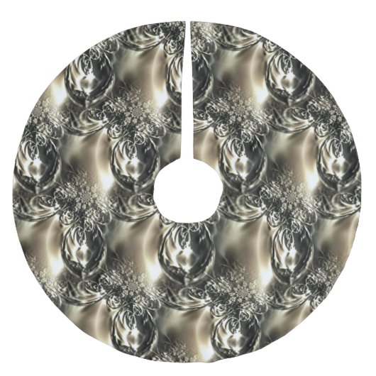 Jupon De Sapin En Polyester Brossé Perles dorées (Devant)