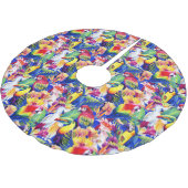 Jupon De Sapin En Polyester Brossé Perroquets d'aquarelle (Angle)