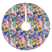 Jupon De Sapin En Polyester Brossé Perroquets d'aquarelle (Devant)