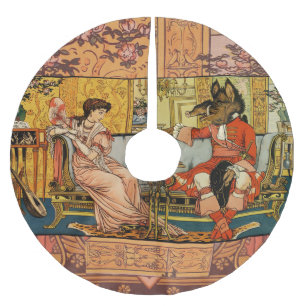 Jupon De Sapin En Polyester Brossé Personnages Classiques de Contes de Fées de Beauté