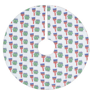 Jupon De Sapin En Polyester Brossé Personnages de peinture et de pinceau mignons