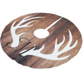 Jupon De Sapin En Polyester Brossé Personnalisé - andouillers en bois de cerfs (Angle)