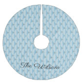 Jupon De Sapin En Polyester Brossé Personnalisé Fancy Blue Tufted (Devant)