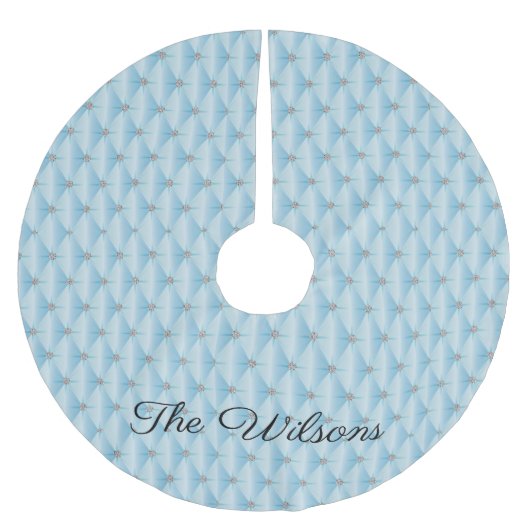 Jupon De Sapin En Polyester Brossé Personnalisé Fancy Blue Tufted (Devant)