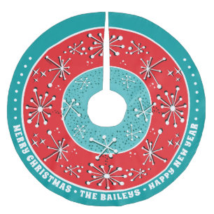 Jupon De Sapin En Polyester Brossé Personnalisé Spoutnik Atomique Mi-Siècle Moderne