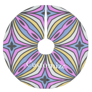 Jupon De Sapin En Polyester Brossé Pétales de fleurs colorées Thunder_Cove