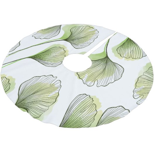 Jupon De Sapin En Polyester Brossé Pétales verts (Angle)