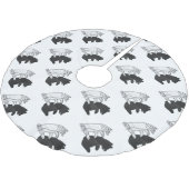 Jupon De Sapin En Polyester Brossé Petit ours Ours Silhouette Main (Angle)