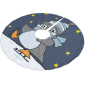 Jupon De Sapin En Polyester Brossé Petit pingouin (Angle)