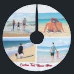 Jupon De Sapin En Polyester Brossé Photo personnalisée Collage Texte Christmass Tree<br><div class="desc">Jupe d'arbre de Noël avec collage photo et texte personnalisé - Unique votre propre design - Famille personnalisée / Amis ou Jupes d'arbre personnel / Cadeau - Ajouter votre texte et photos - Redimensionner et déplacer des éléments avec outil de personnalisation! Choisissez la police / taille / couleur ! Bonne...</div>