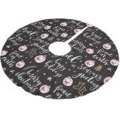 Jupon De Sapin En Polyester Brossé Photo personnalisée Phrases de Noël (Angle)